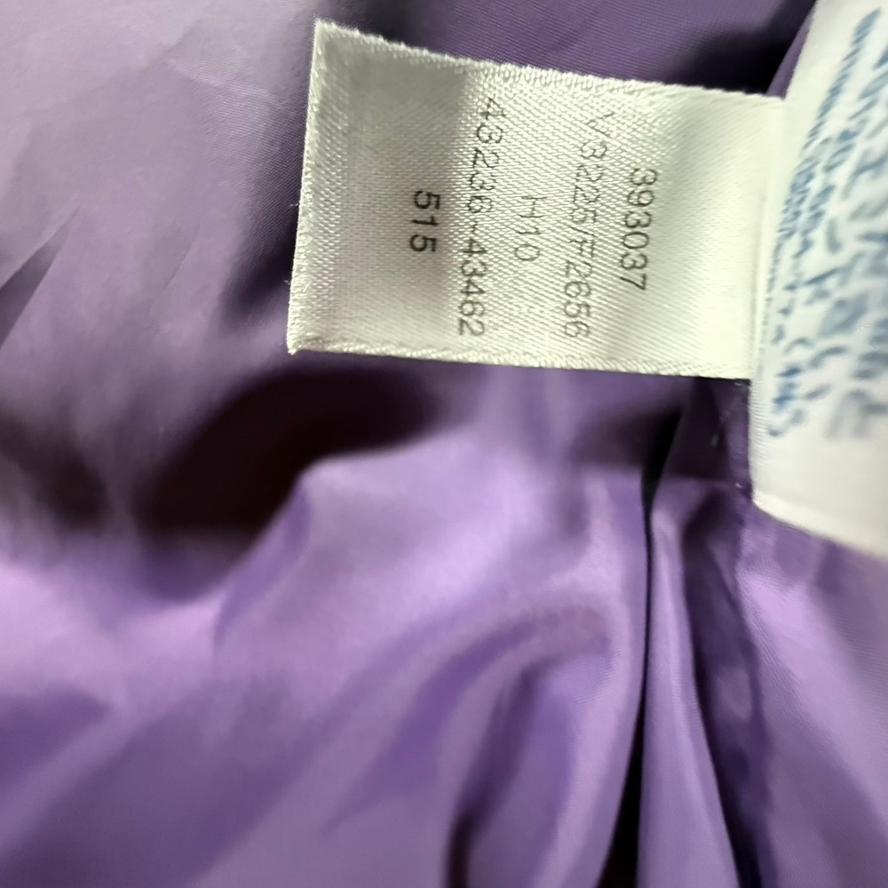 Lands' End Women's Down Puffer Vest Purple Small 6-8 Snap Front Quilted Nylon - Picture 9 of 9